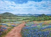 Wildflowers on Dirt Road 1 by artist Luz Curran-Gartner